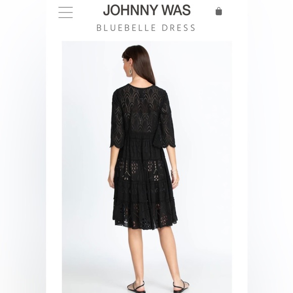 Johnny Was Bluebelle Dress in Black, size XS can fit S, NWT (but no slip) - Picture 4 of 14
